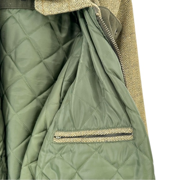Game Technical Apparel Padded Derby Tweed Green Wool Countrywear Jacket Coat - Picture 10 of 16